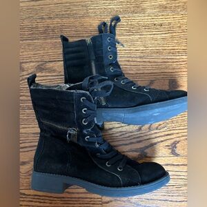 Nine West Black Lace Up Boots